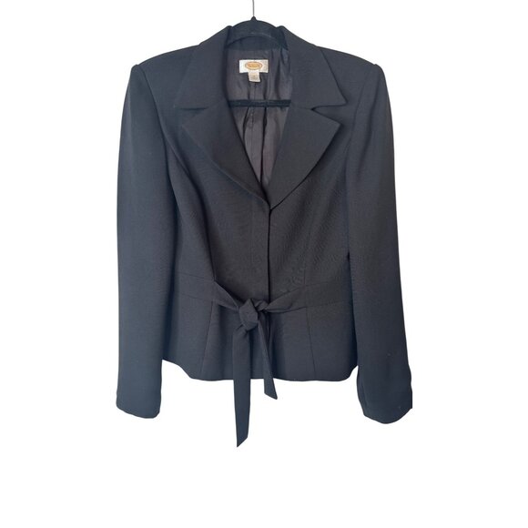 2/$30 Talbots Size 10 Black Blazer Jacket Polyester & Acetate - Picture 12 of 15